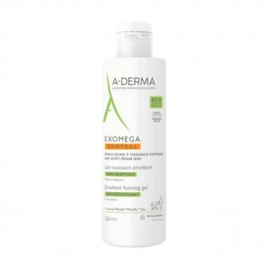 A-DERMA EXOMEGA CONTROL GEL MOUSSANT ÉMOLLIENT VISAGE CORPS 500ml