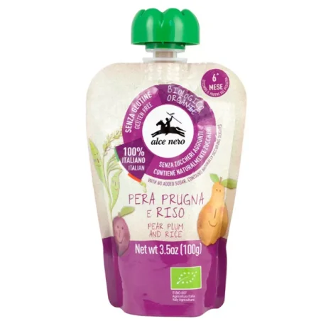 ALCE NERO PUREE POIRE PRUNEAU 100G