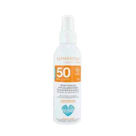 ALPHANOVA SPRAY SOLAIRE FAMILIAL HYPO SPF50 150g BIO