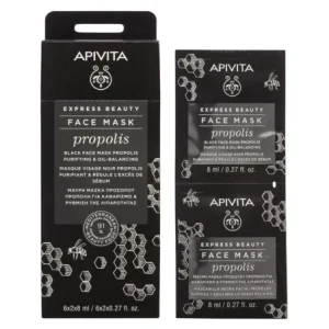 APIVITA EXPRESS BEAUTY BLACK FACE MASK PROPOLIS PURIFYING &OIL BALANC
