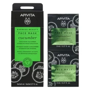APIVITA EXPRESS BEAUTY FACE MASK CUMCUMBER INTENSE 2X8MLX6