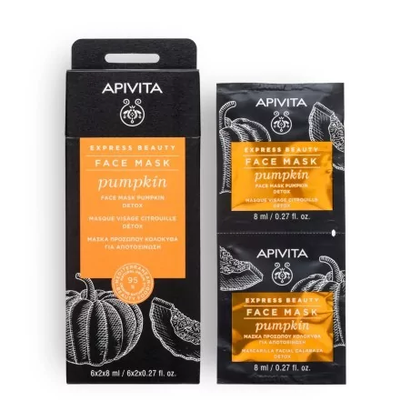 APIVITA EXPRESS BEAUTY FACE MASK PUMPKIN DETOX 2X8MLX6