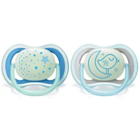 Avent Sucette Ultra Air Night 6-18 mois Garçon