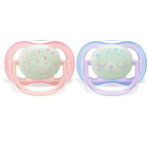 AVENT Sucettes Ultra Air Night 0-6m fille scf376/10