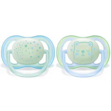 AVENT Sucettes Ultra Air Night 0-6m Garçon scf376/10