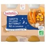 Babybio Carotte des Landes Courge Butternut & Riz de Camargue 2x200g