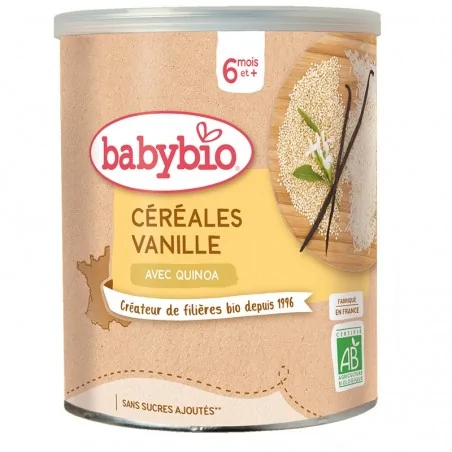 BABYBIO CÉRÉALES VANILLE AVEC QUINOA 220G