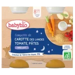 Babybio Compotée de Carotte des Landes Tomate Pâtes 2x200g