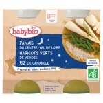 Babybio Panais de Centre-Val de Loire Haricots Verts de Vendée Riz de Camargue 2x200G