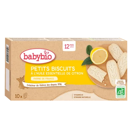 Babybio Petits Biscuits à l’Huile Essentielle de Citron x10