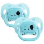 BÉBÉ CONFORT SUCETTES REVERSIBLES - 6/18 M - SILICONE - ANIMALS BLEU X2 6990