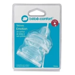 BÉBÉ CONFORT TETINES EMOTION - T.2 3 VITESSES (6/24M) - SILICONE X2 6999