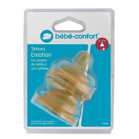 BÉBÉ CONFORT TETINES EMOTION - T.3 BOUILLIE (6/24M) - LATEX X2 6968
