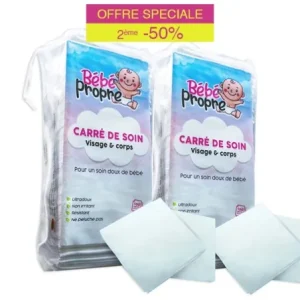 BEBE PROPRE Carre de Soin 100 Pièces – 2ème -50%