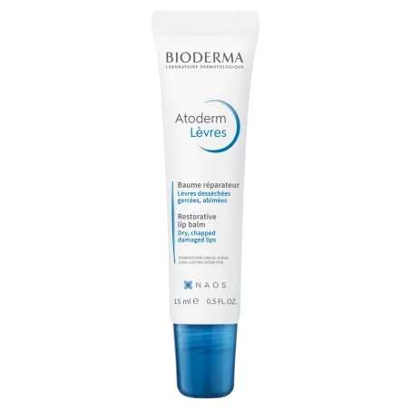 BIODERMA ATODERM BAUME LEVRES 15ml Nourrit Et Apaise Les Lèvres Gercées
