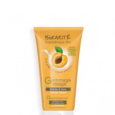 Biokarité Gommage Visage BIO - à la poudre de noyaux d'abricots - 75 ml