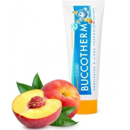 BUCCOTHERM Dentifrice Junior 7-12 ans Ice Tea Pêche certifié BIO 50ML