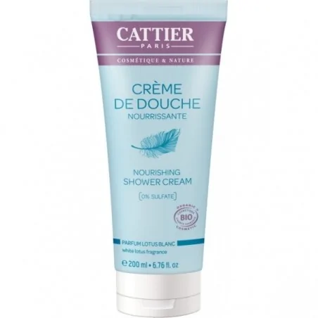 Cattier CREME DE DOUCHE NOURRISSANTE- parfum LOTUS BLANC 200ml