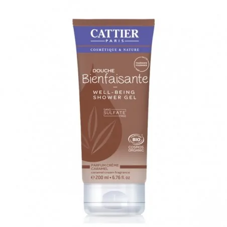 Cattier Gel Douche Bienfaisante Crème Caramel sans sulfates 200ml