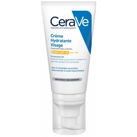 CERAVE CREME HYDRATANTE VISAGE SPF 30 PEAUX NORMALES A SECHES 52 ML