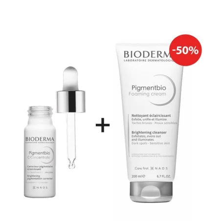 Coffret Bioderma Pigmentbio C-Concentrate 15ml + PIGMENTBIO NETTOYANT 200ml