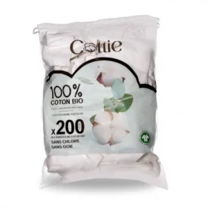 COTTIE 200 RECTANGLES DE COTON PADS 100% BIO