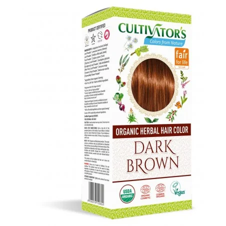 CULTIVATORS ORGANIC HERBAL HIAR COLOR RARK BROWN