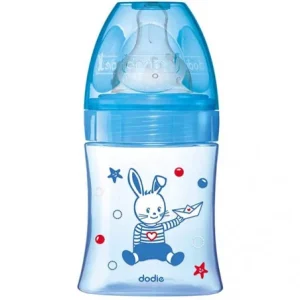 DODIE BIBERON INITIATION+ 150ML BLEU BÂTEAU 0-6 M TET RONDE 3 VIT D1