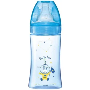DODIE BIBERON INITIATION+ 270 ML BLEU COSMONAUTE TÉTINE DÉBIT 2