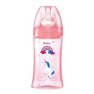 DODIE BIBERON INITIATION+ 270ML ROSE LICORNE 0-6 M TET RONDE 3 VIT D2