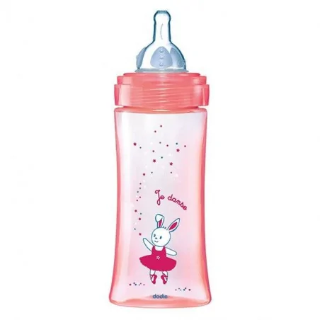 DODIE BIBERON INITIATION+ 330ML ROSE TÉTINE D3