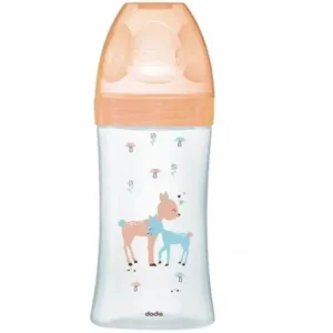 DODIE BIBERON SENS+ VERRE 270ML BEIGE BICHE 0-6 M TÉT PLATE D2