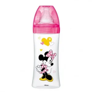 DODIE Biberons initiation+ 330ML MINNIE ROSE +6 M TET RONDE 3 VIT D3