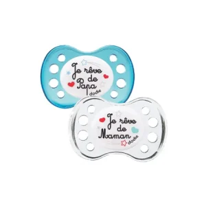 DODIE SUCETTE Anatomique SILICONE A36 +6M DUO NUIT JE RÊVE