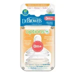 DR BROWNS OPTIONS+ TETINE COLE LARGE NIVEAU 1 PACK DE 2 0 MOIS +