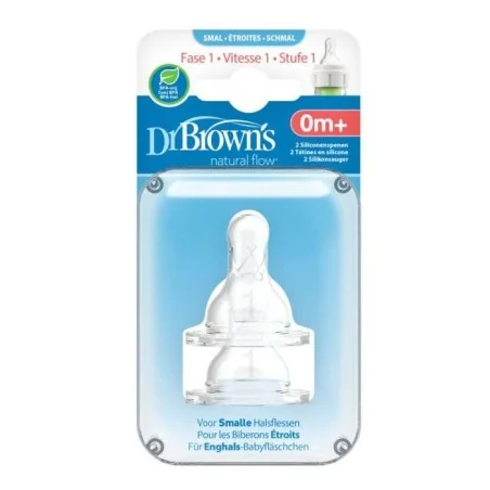 DR BROWNS TETINE COLE ETROIT NIVEAU 1 0MOIS+ PACK DE 2