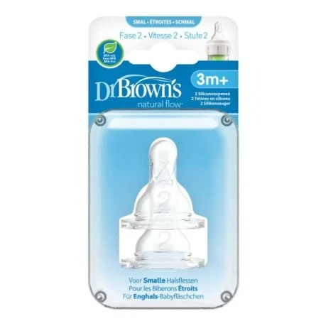 DR BROWNS TETINE COLE ETROIT NIVEAU 2 3MOIS+ PACK DE 2