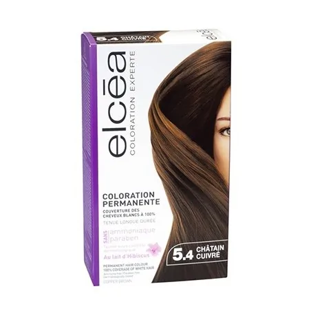 Elcéa Coloration PERMANENTE Chatain Cuivre 5.4