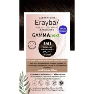 Erayba Gamma Next Coloration 5/61 chatin clair marron cendre Coloration Hydratante Permanente