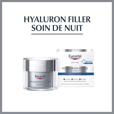 BLACK FRIDAY EUCERIN Hyaluron-Filler +3x Effect, Anti-Âge Soin de nuit 50ml