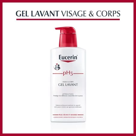 EUCERIN PH5 PROTECTION GEL LAVANT VISAGE ET CORPS 400 ML