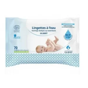 Gilbert lingettes Bio a l'eau 70 Unités
