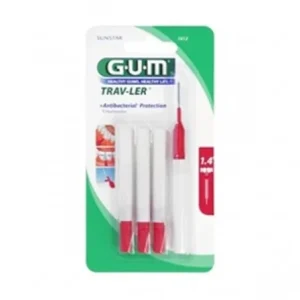 GUM TRAV-LER MANCHE PAR 4 UNITES AVEC BROSSETTE 1,4mm Fine