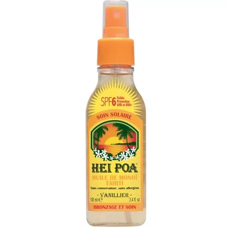 Hei poa huile sèche au monoï-spf 6- parfum vanillier 100ml