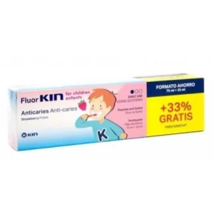 Kin Fluor Dentifrice Pates Enfant Fraise 75ml+ 25ml Gr