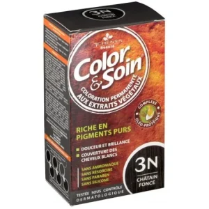 LES 3 CHENES Color & Soin Coloration permanente Extraits végétaux 3N châtain fonce