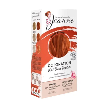 LES COULEURS DE JEANNE COLORATION CUIVRE INTENSE 100% VEGETALE 2x50G