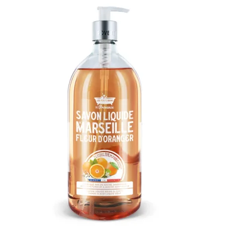 LES PETITS BAINS DE PROVENCE SAVON LIQUIDE FLEUR D`ORANGER 1L