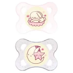 MAM SUCETTE NIGHT 0-6 MOIS SILICONE ROSE