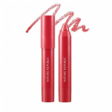 NATURE REPUBLIC BY FLOWER ECO CRAYON LIP VELVET 02 PINK BREEZE
